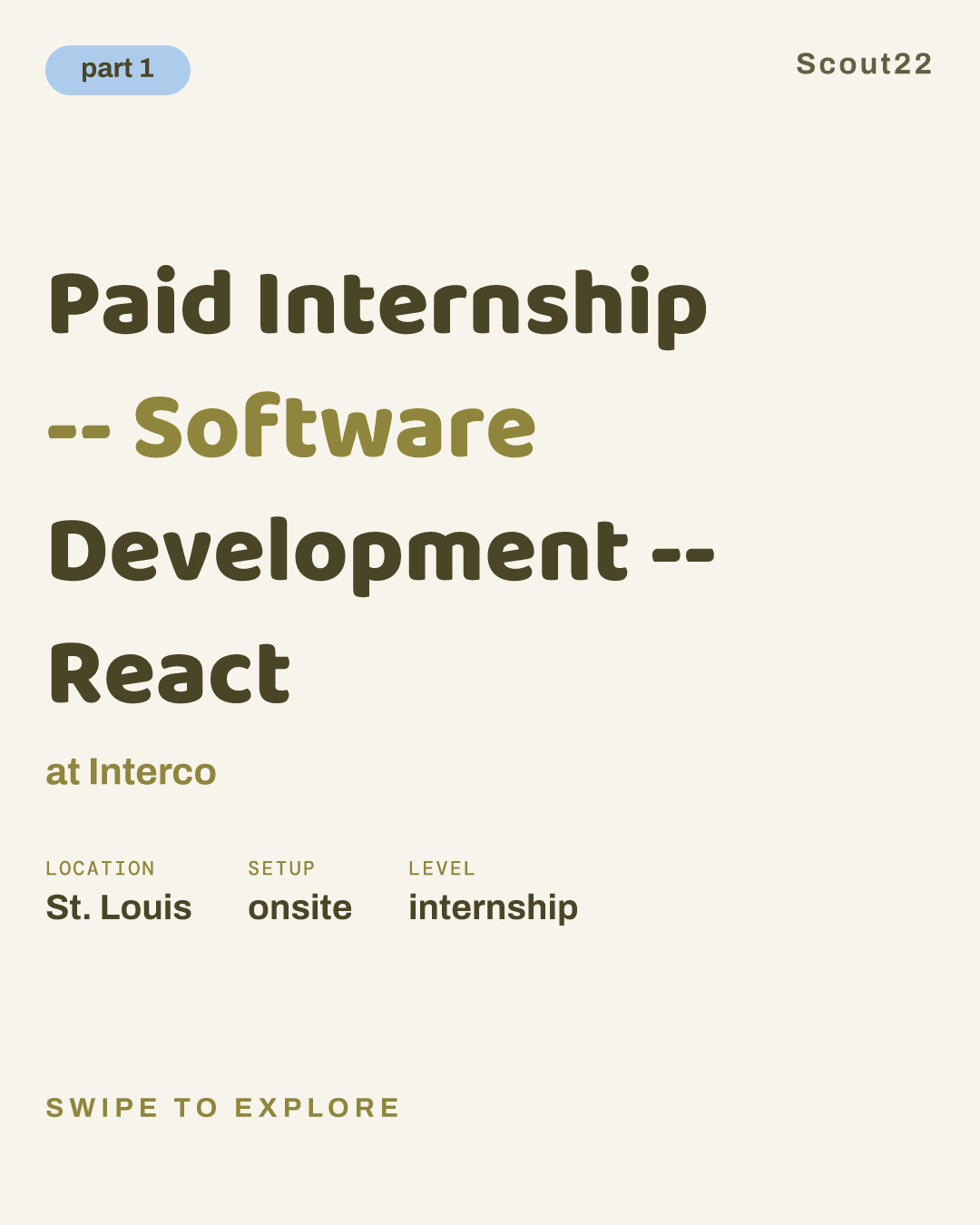 Paid Internship -- Software Development -- React at Interco