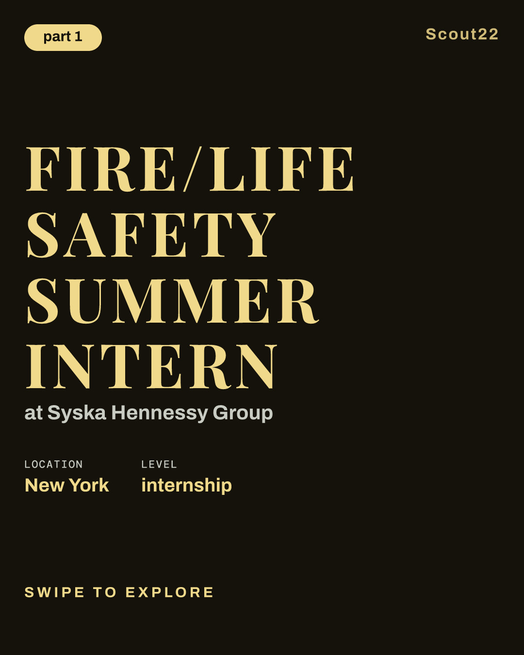 Fire/Life Safety Summer Intern at Syska Hennessy Group