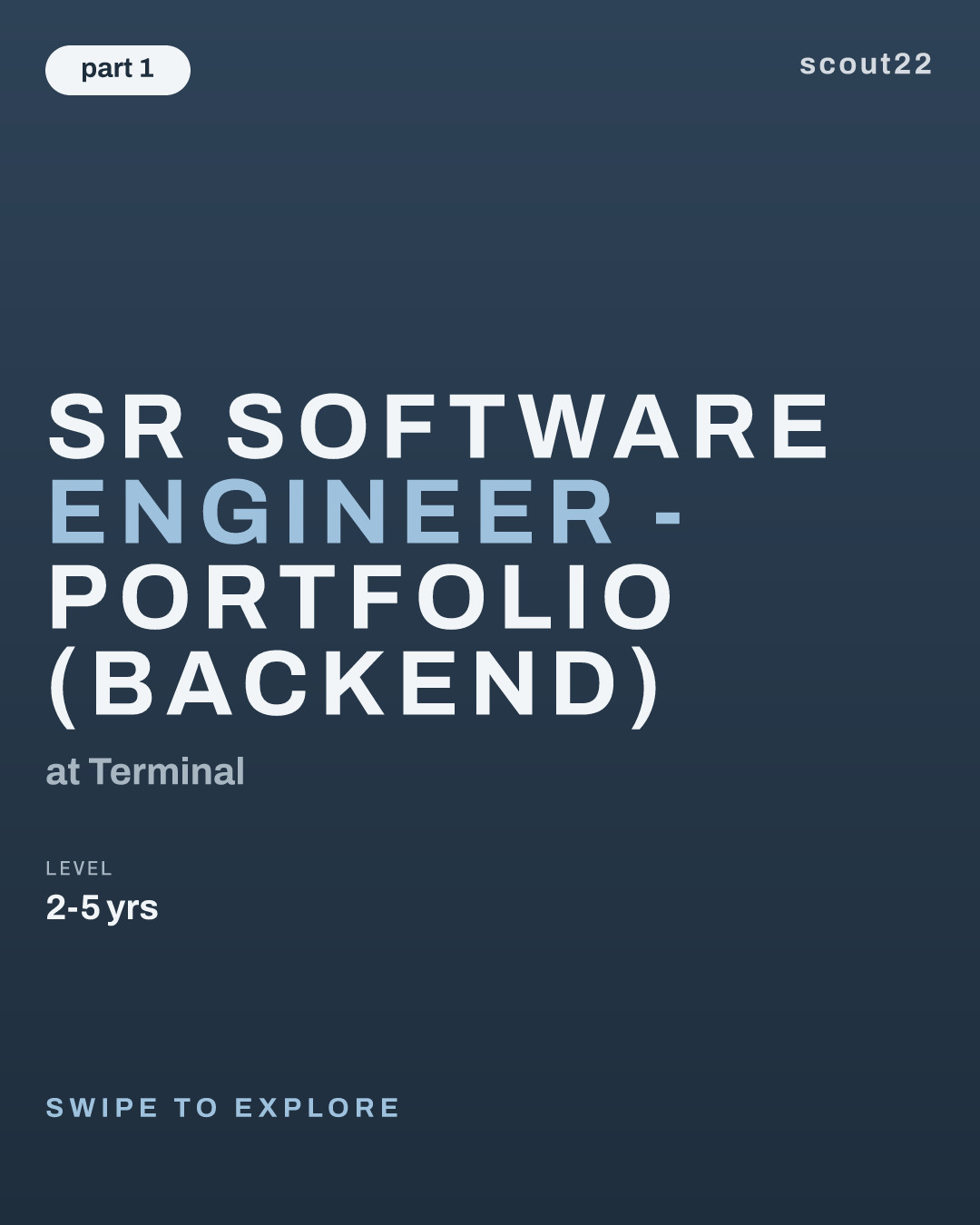 Sr Software Engineer - Portfolio (Backend) at Terminal