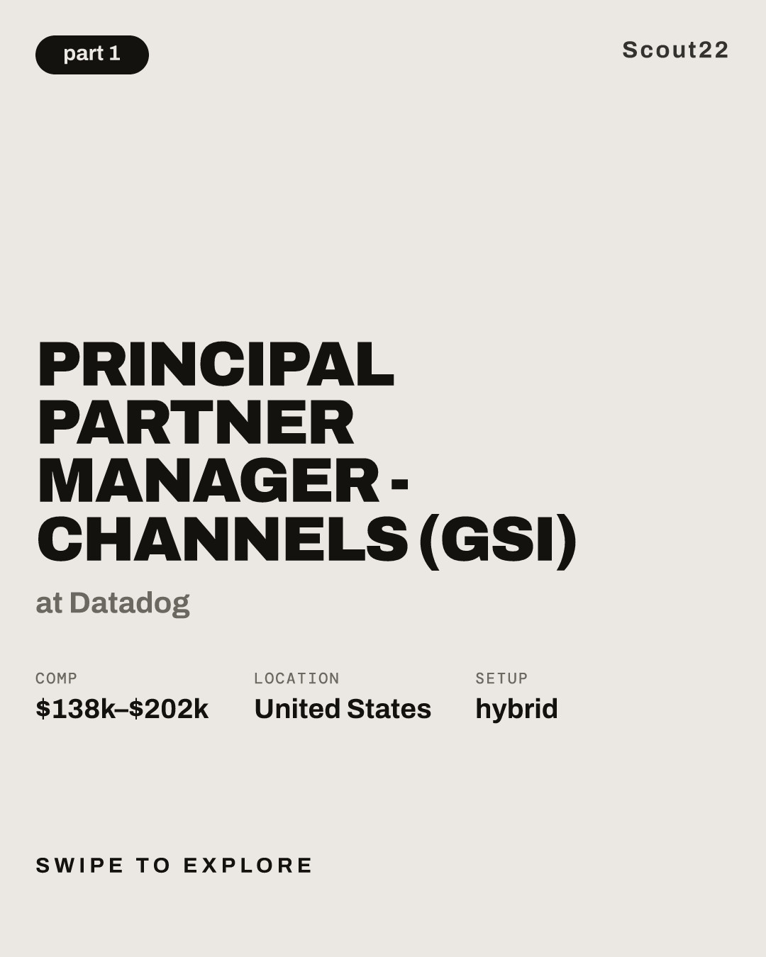 Principal Partner Manager - Channels (GSI) at Datadog