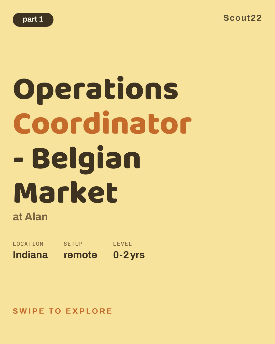 Operations Coordinator - Belgian Market at Alan
