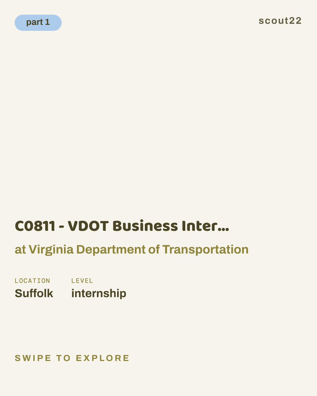 C0811 - VDOT Business Intern Wage at Virginia Department of Transportation