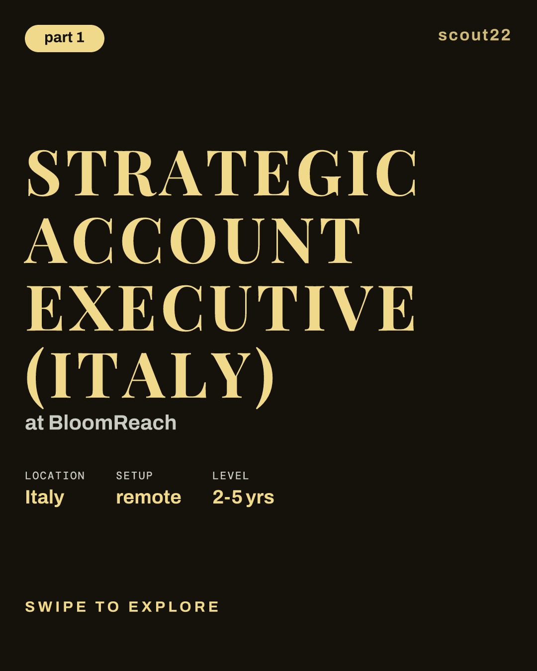 Strategic Account Executive (Italy) at BloomReach