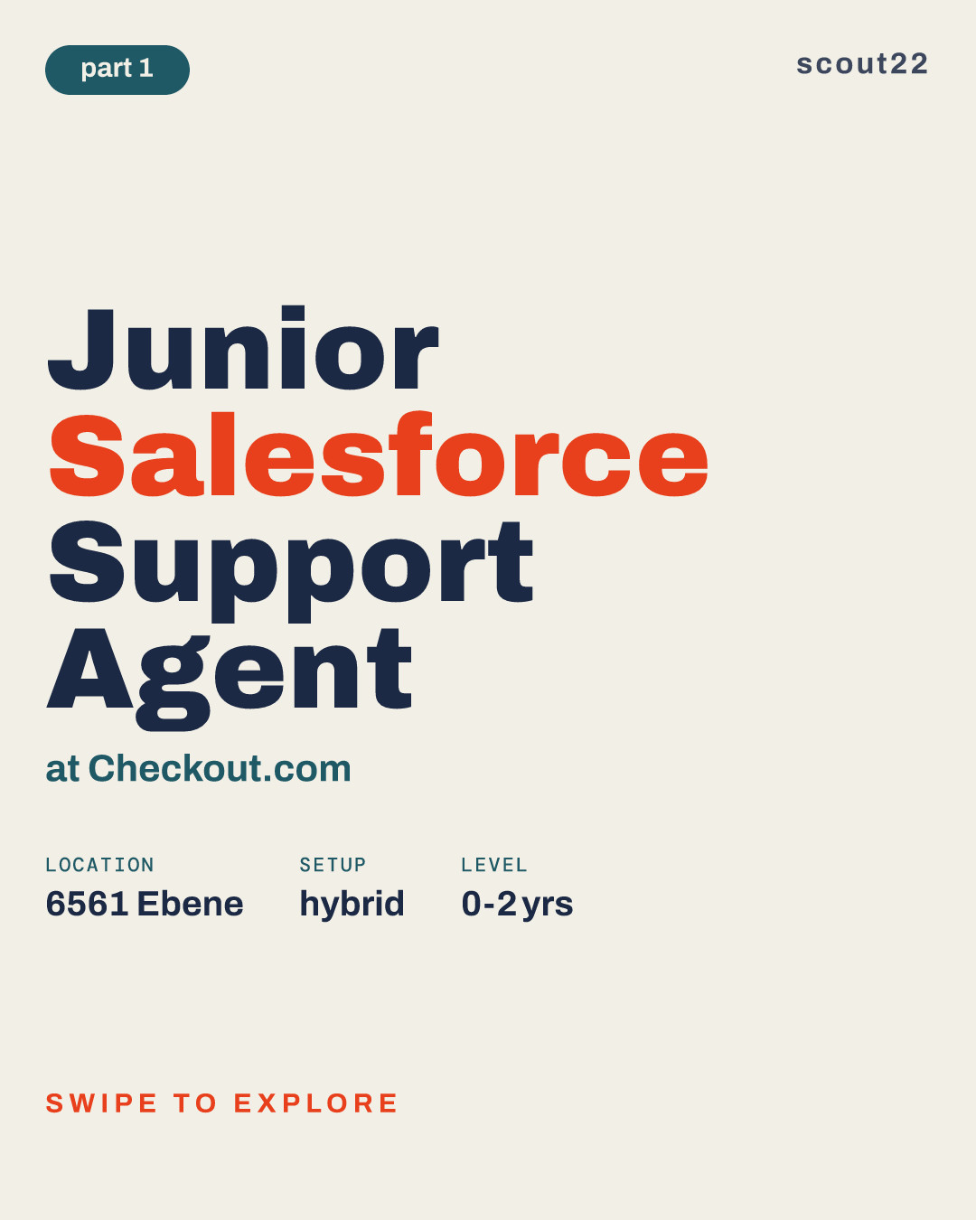 Junior Salesforce Support Agent at Checkout.com