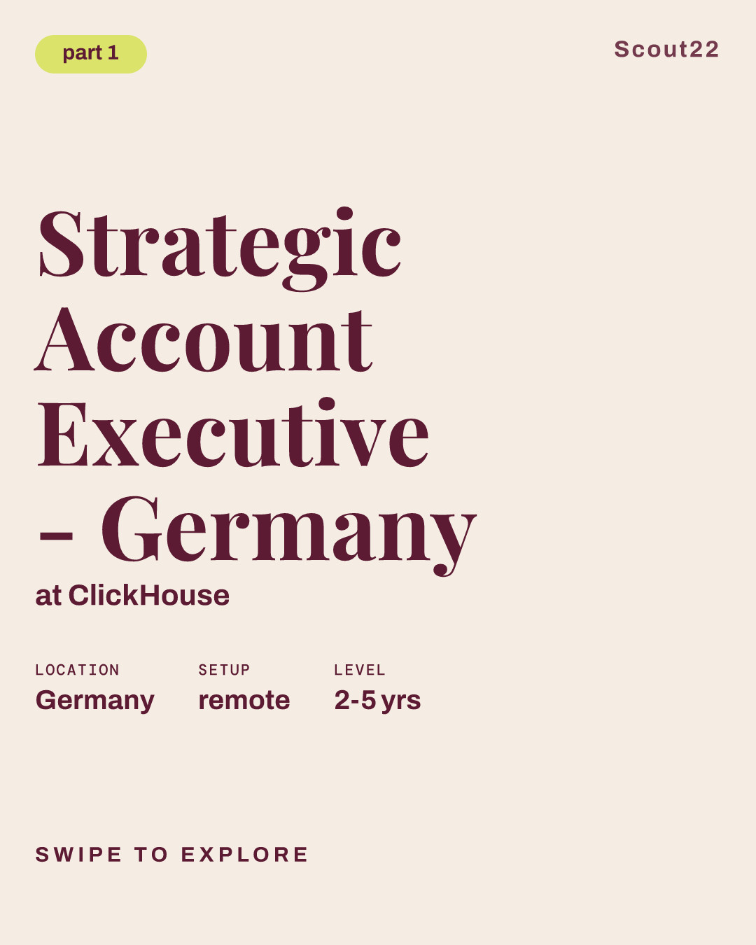 Strategic Account Executive - Germany at ClickHouse