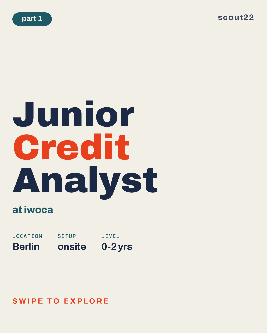 Junior Credit Analyst at iwoca