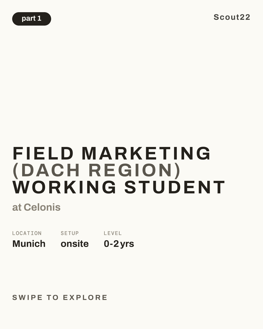 Field Marketing (DACH Region) Working Student at Celonis