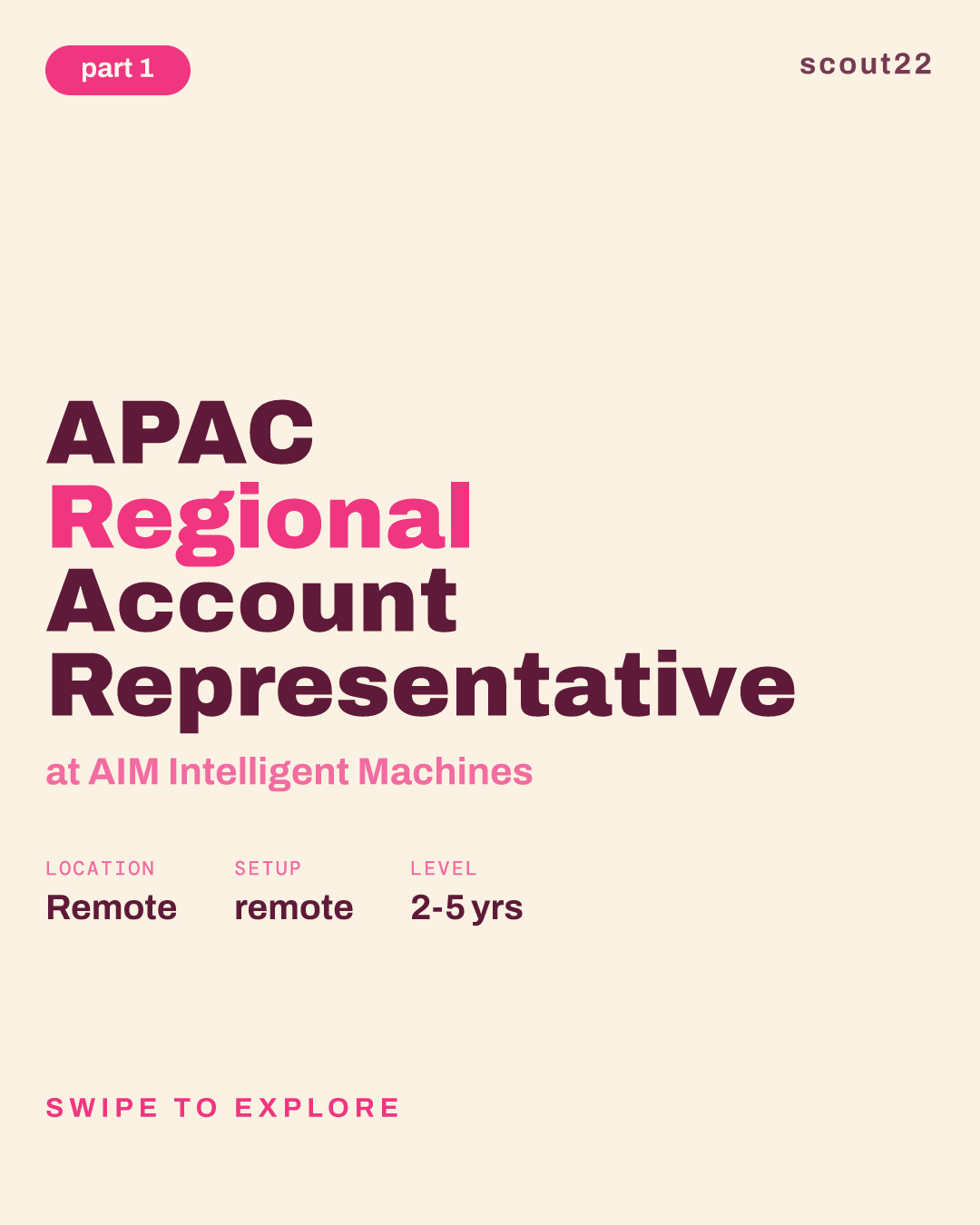 APAC Regional Account Representative at AIM Intelligent Machines