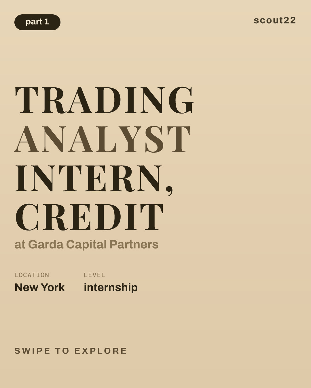 Trading Analyst Intern, Credit at Garda Capital Partners