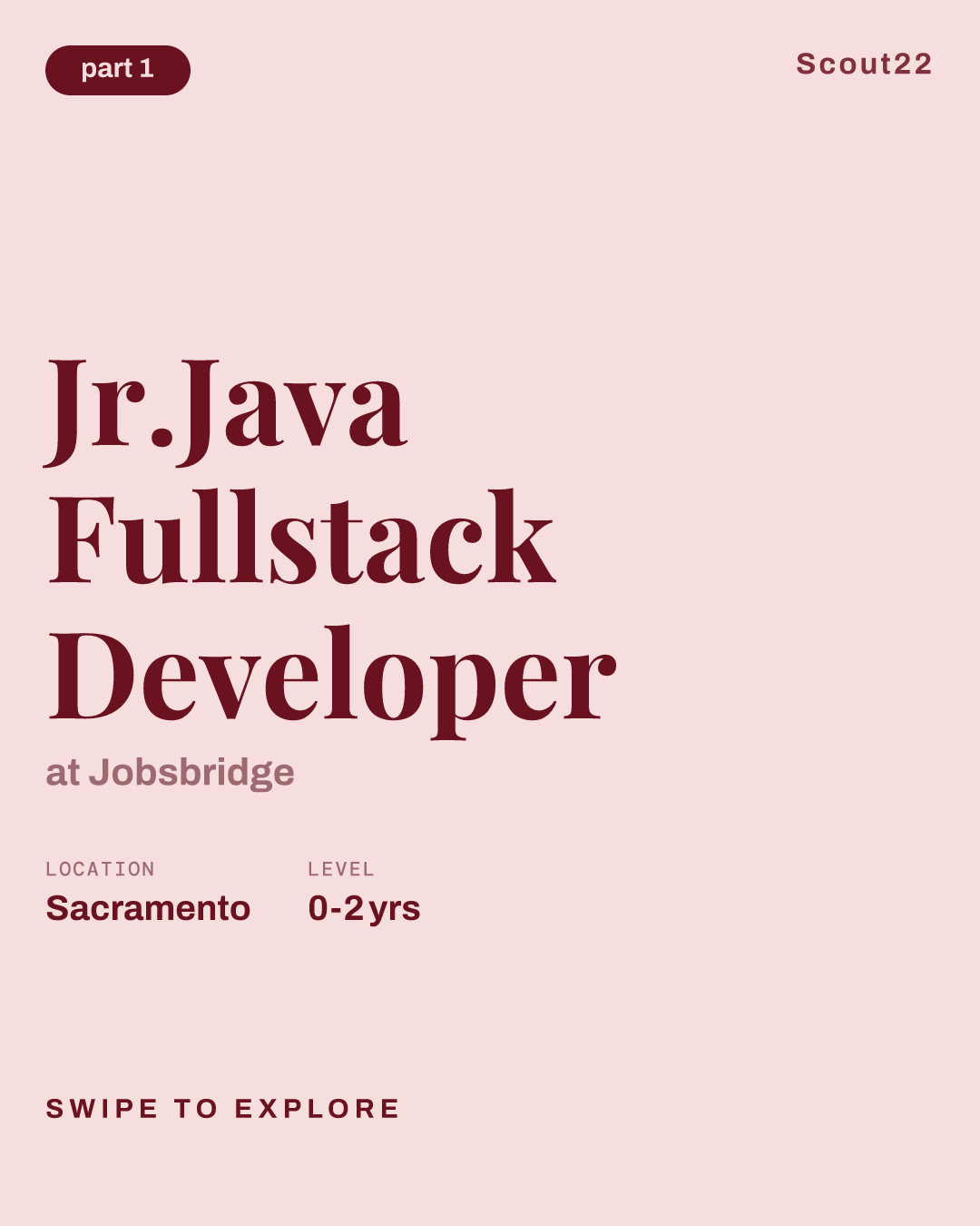 Jr.Java Fullstack Developer at Jobsbridge