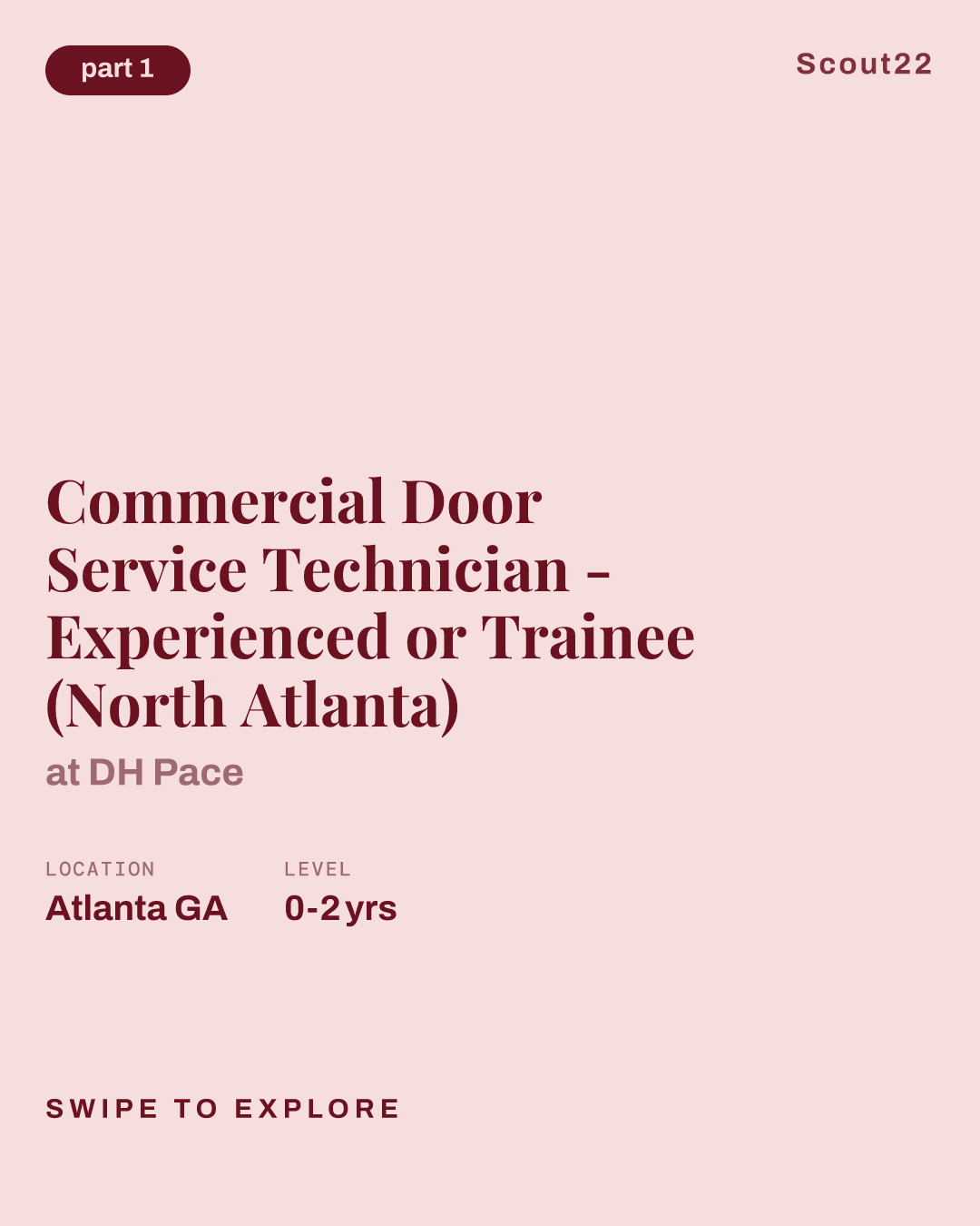 Commercial Door Service Technician - Experienced or Trainee (North Atlanta) at DH Pace