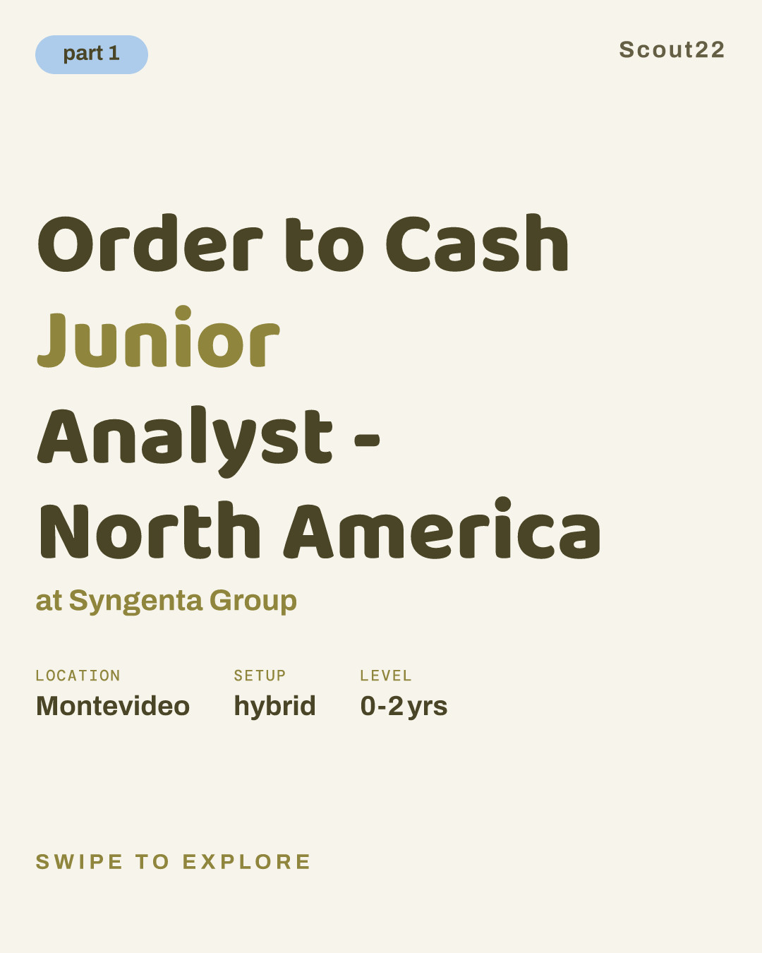Order to Cash Junior Analyst - North America at Syngenta Group