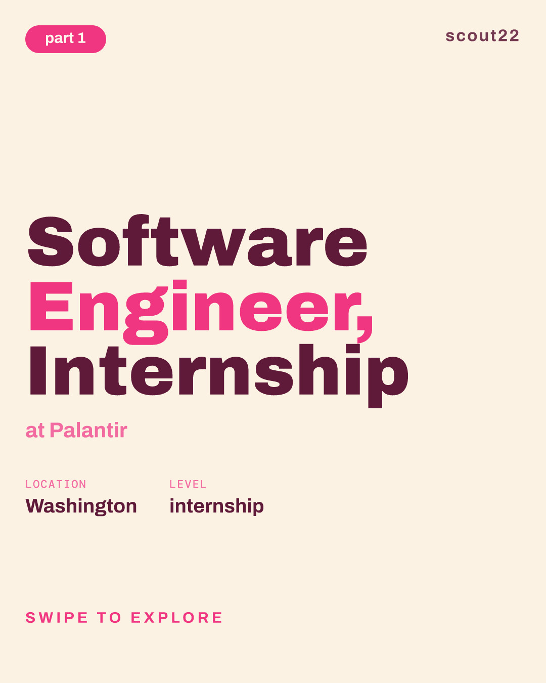 Software Engineer, Internship at Palantir