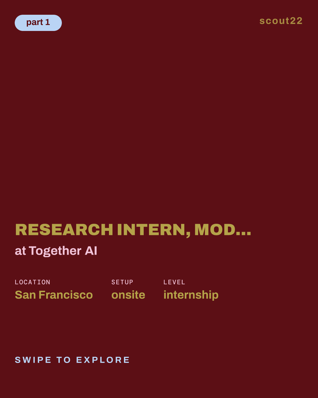 Research Intern, Model Shaping (Summer 2027) at Together AI