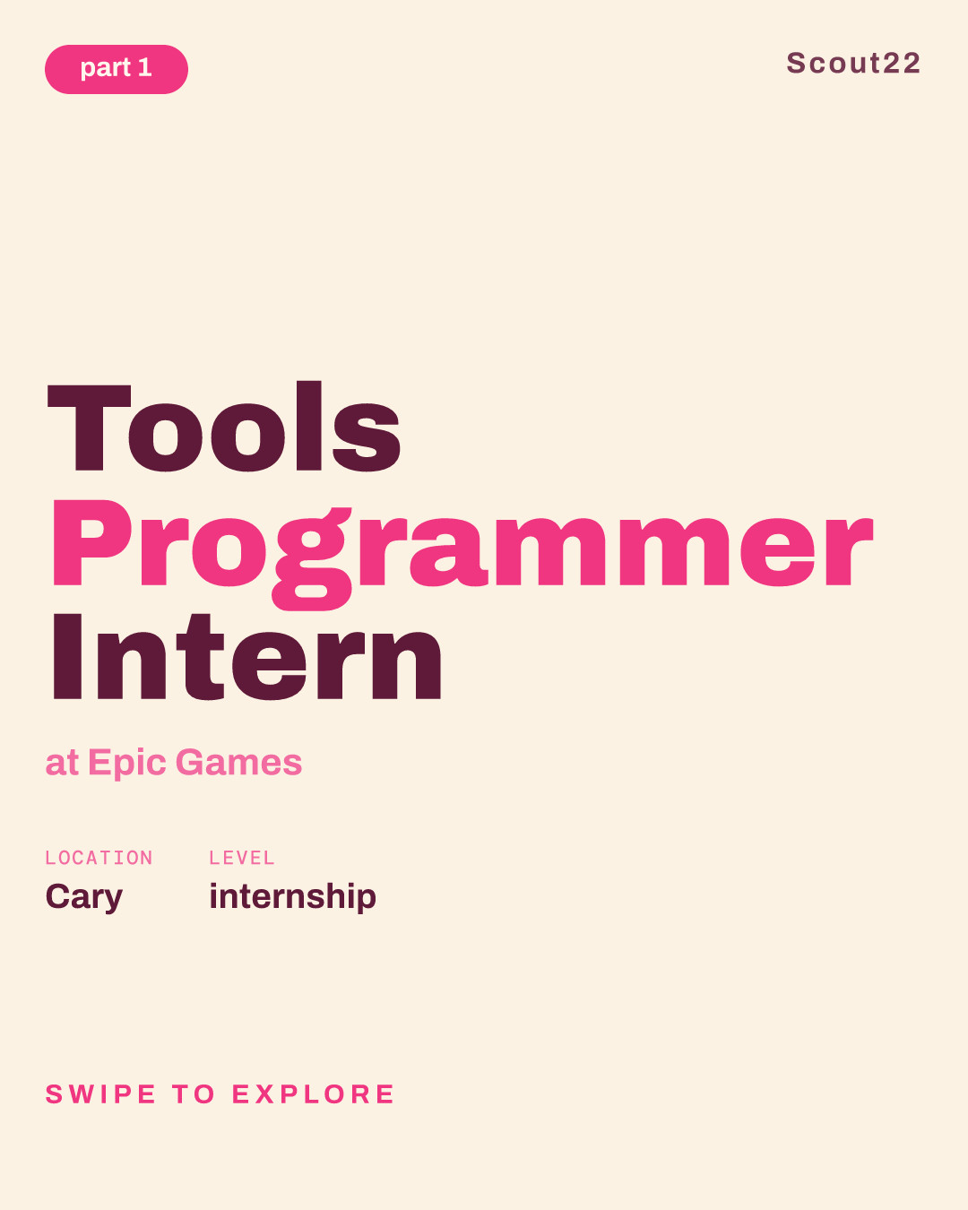 Tools Programmer Intern at Epic Games