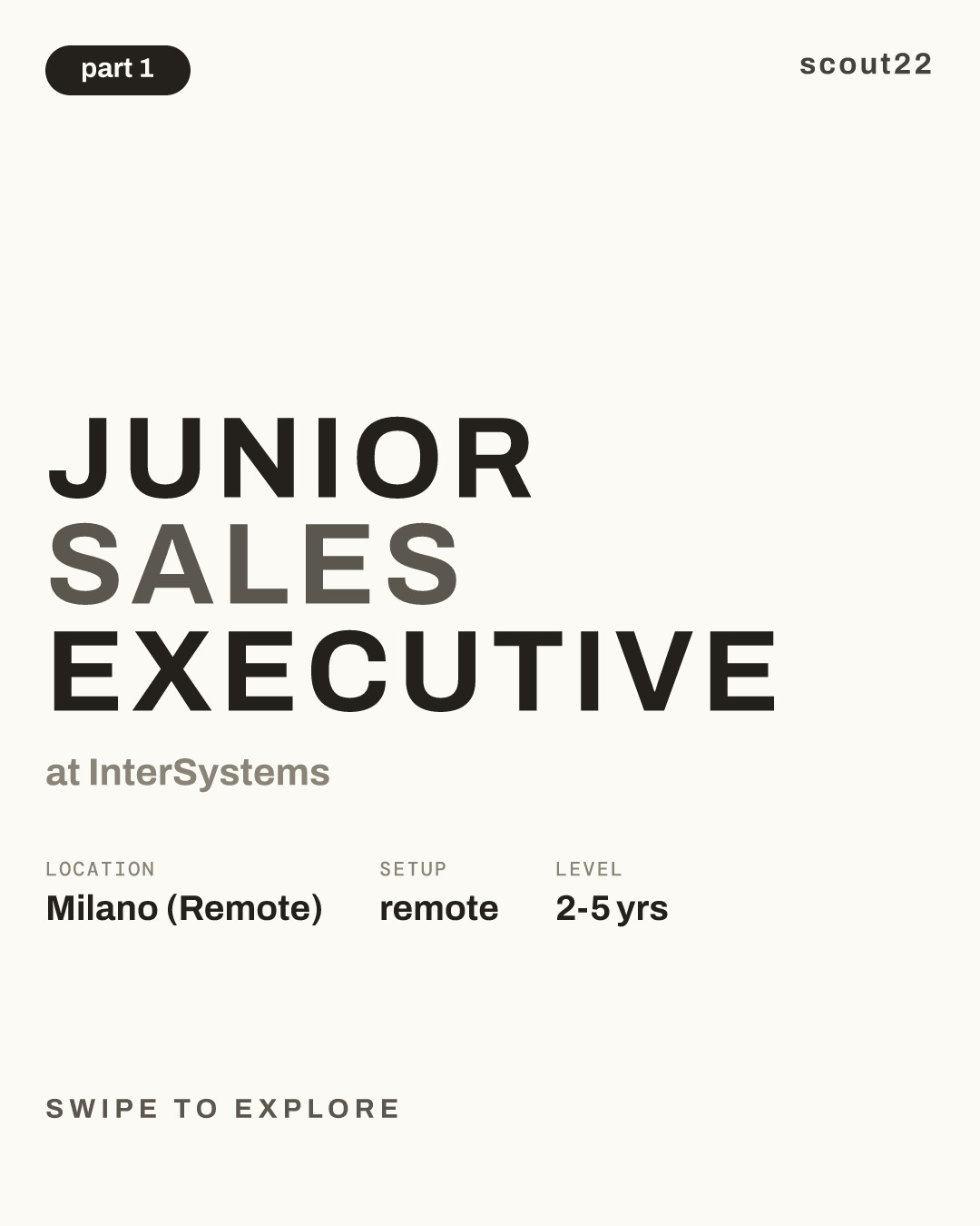 Junior Sales Executive at InterSystems