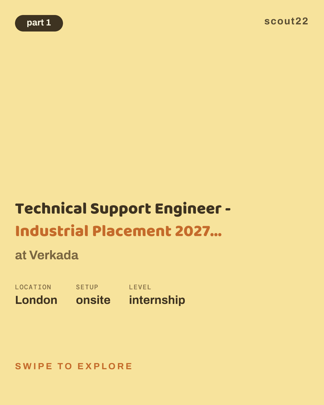 Technical Support Engineer - Industrial Placement 2027 (12-months) at Verkada