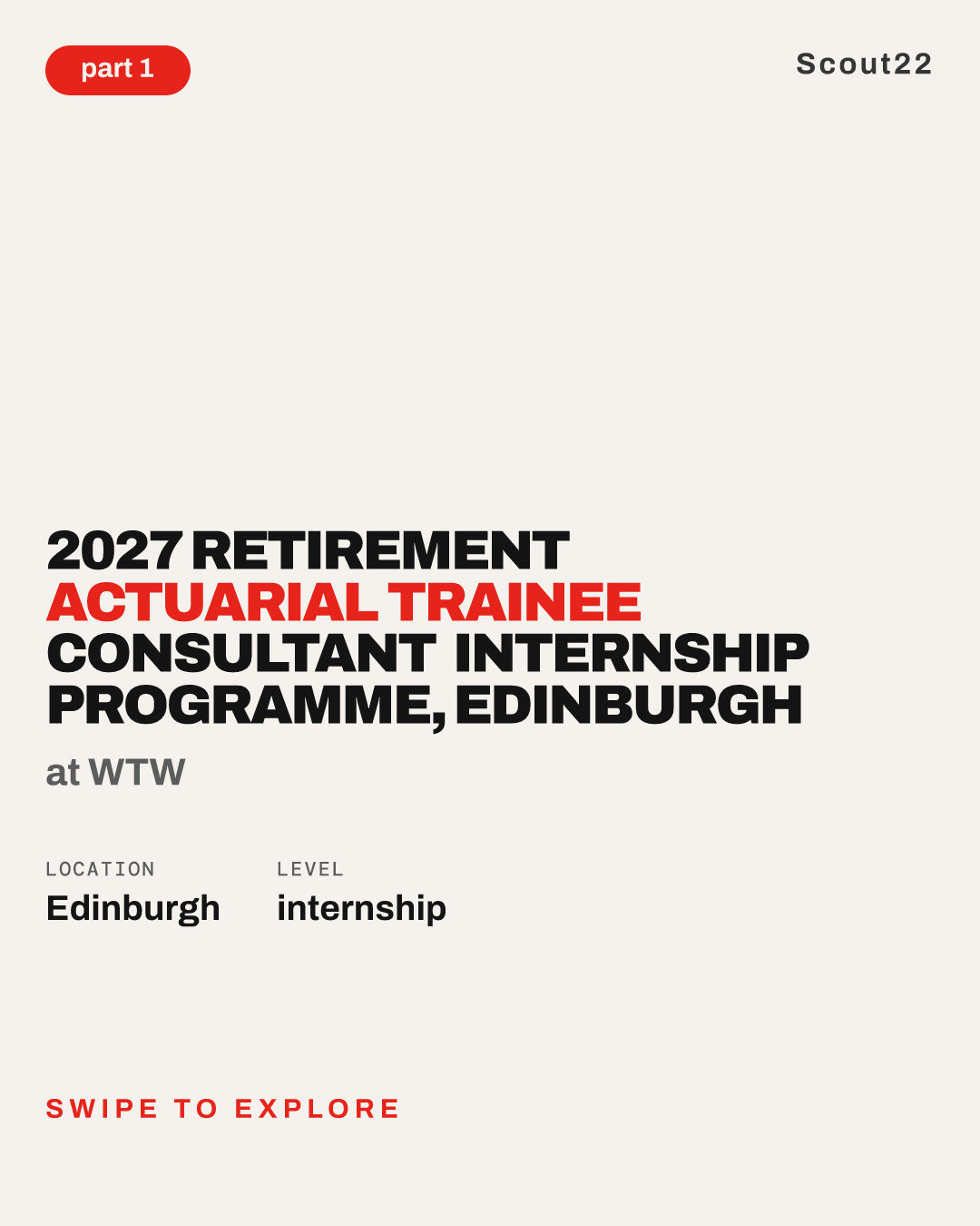 2027 Retirement Actuarial Trainee Consultant Internship Programme, Edinburgh at WTW