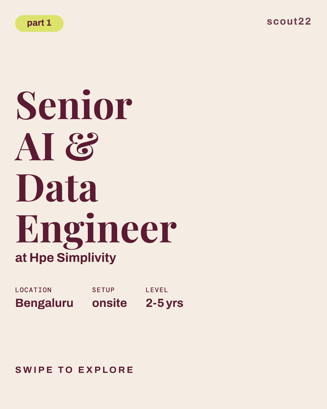 Senior AI & Data Engineer at Hpe Simplivity