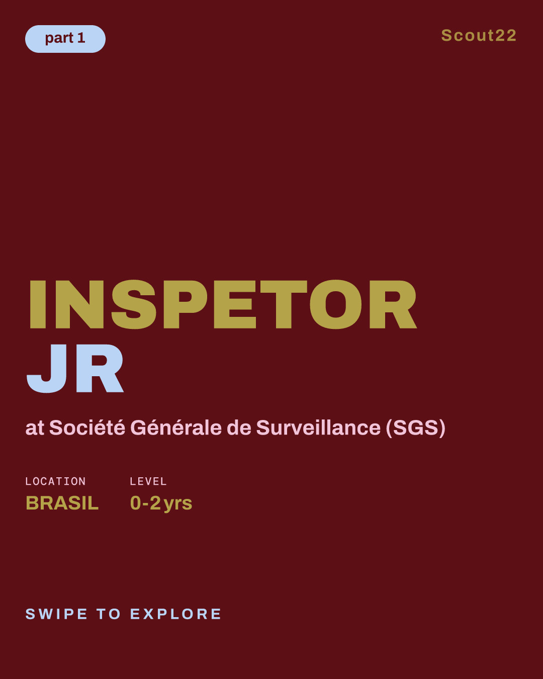 INSPETOR JR at Société Générale de Surveillance (SGS)