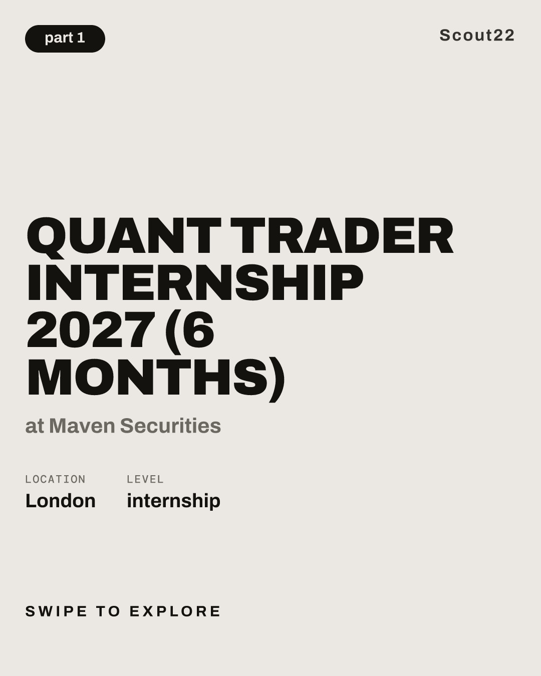Quant Trader Internship 2027 (6 months) at Maven Securities