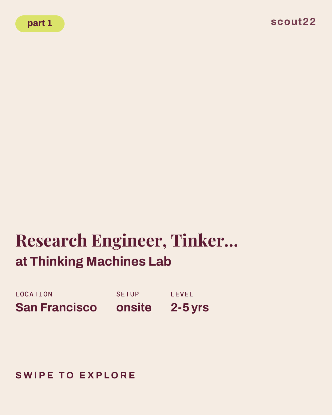 Research Engineer, Tinker, Developer Experience at Thinking Machines Lab