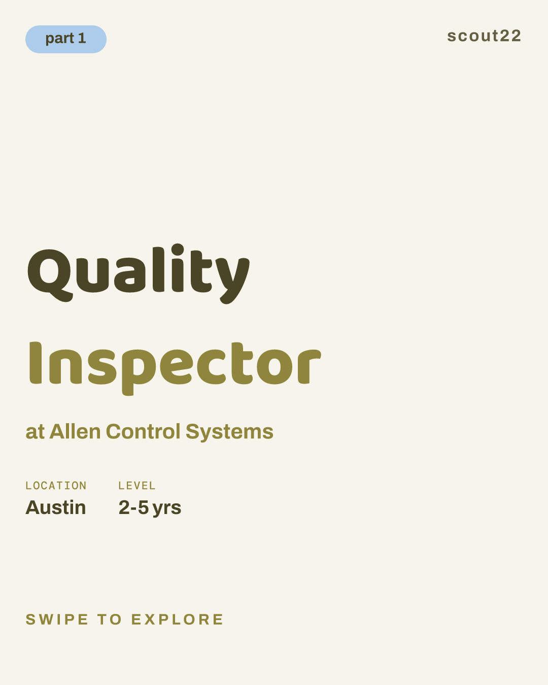 Quality Inspector at Allen Control Systems