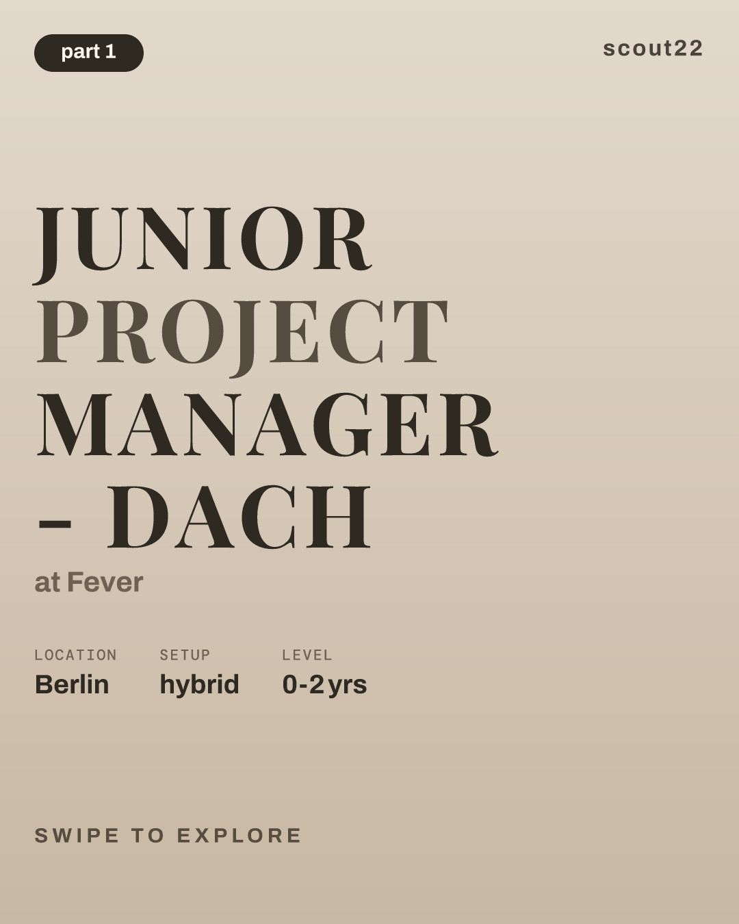Junior Project Manager - DACH at Fever