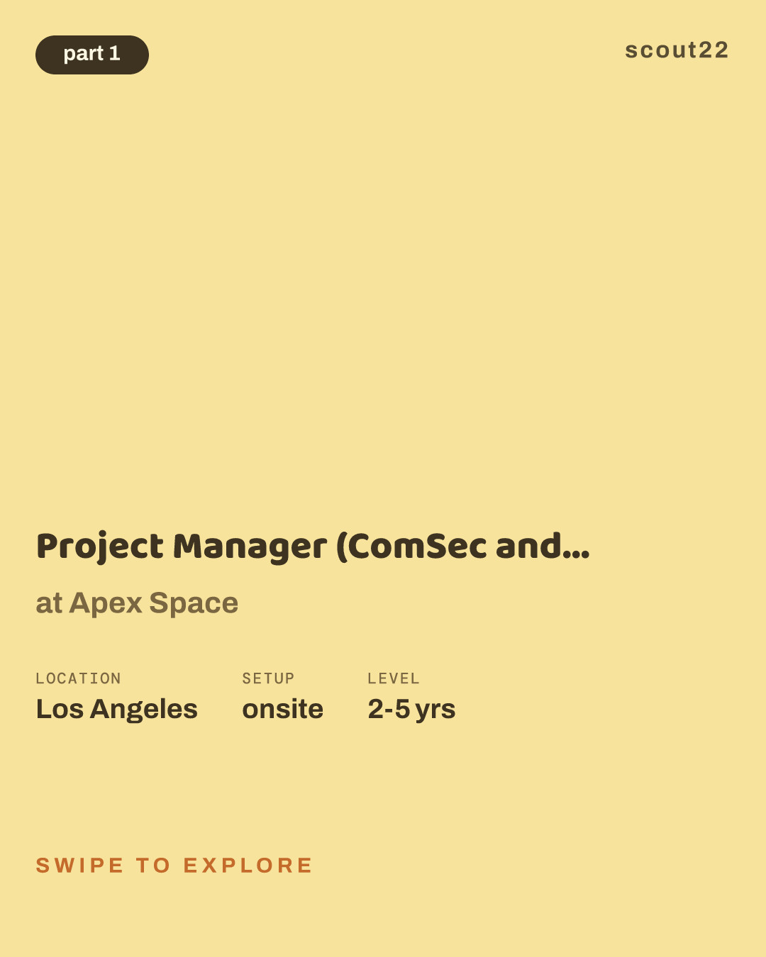 Project Manager (ComSec and ATO Processes) at Apex Space