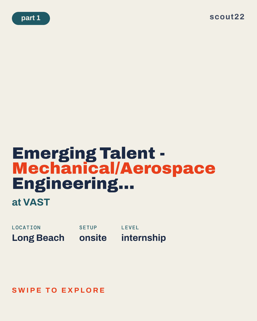 Emerging Talent - Mechanical/Aerospace Engineering Internship at VAST