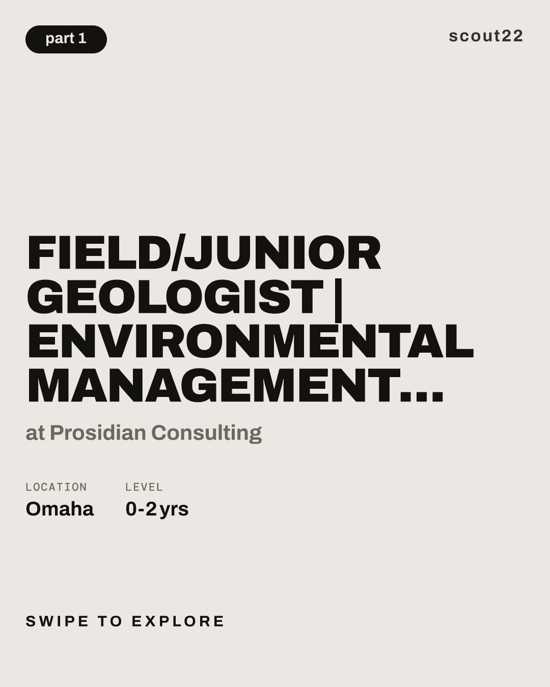 Field/Junior Geologist | Environmental Management [USACE007012] at Prosidian Consulting