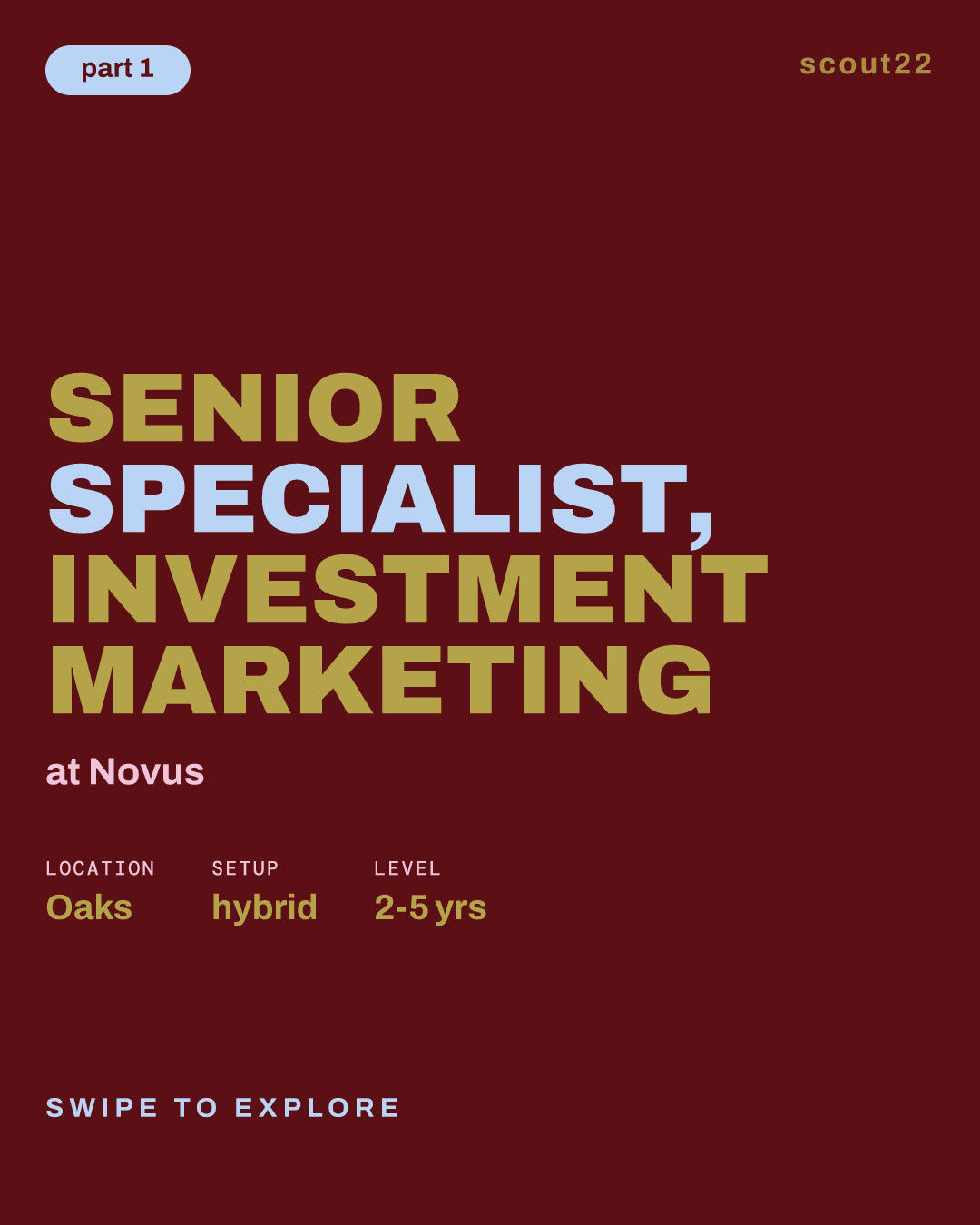 Senior Specialist, Investment Marketing at Novus