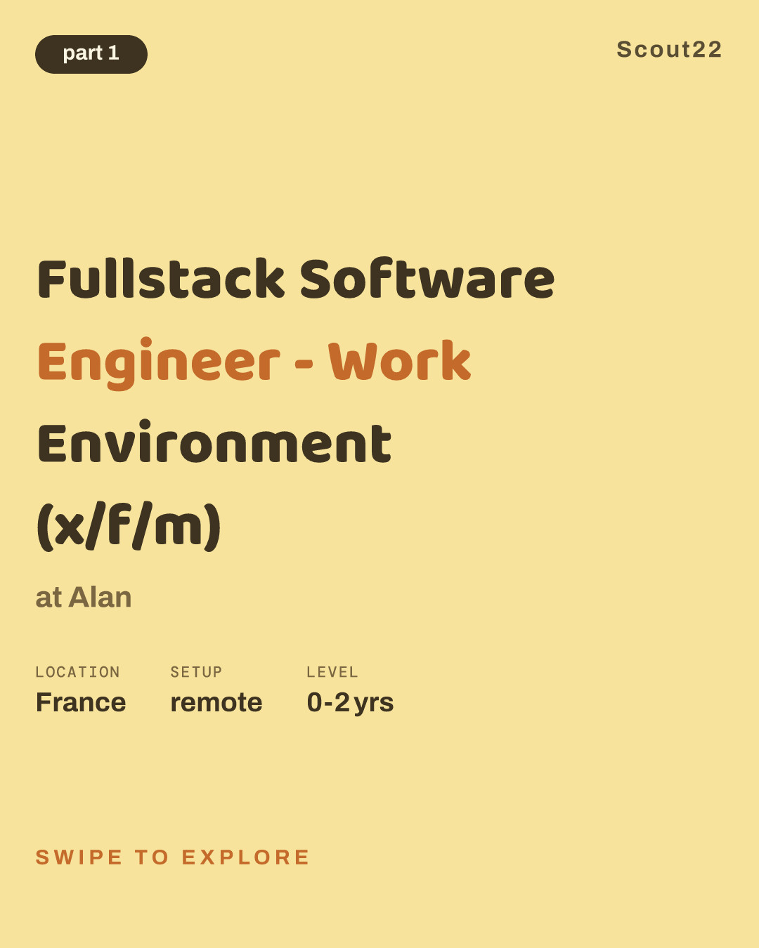 Fullstack Software Engineer - Work Environment (x/f/m) at Alan