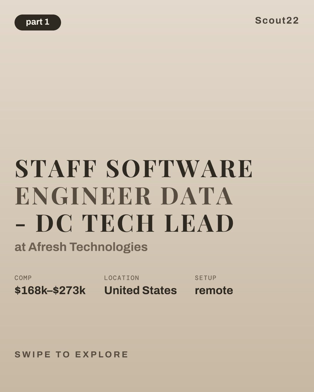 Staff Software Engineer Data - DC Tech Lead at Afresh Technologies