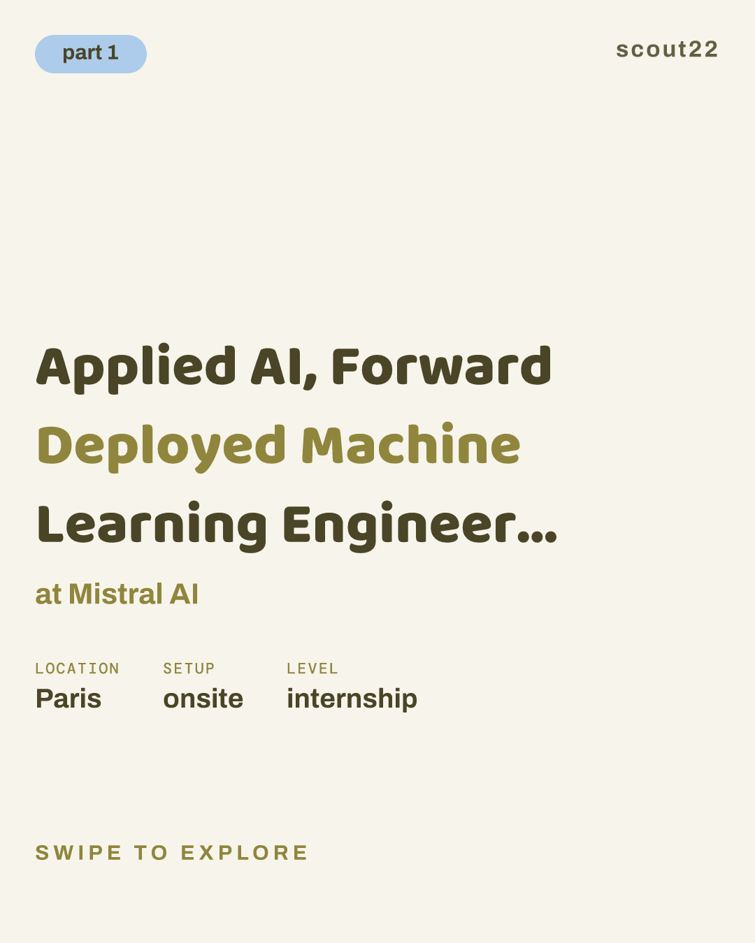Applied AI, Forward Deployed Machine Learning Engineer - (Internship) at Mistral AI