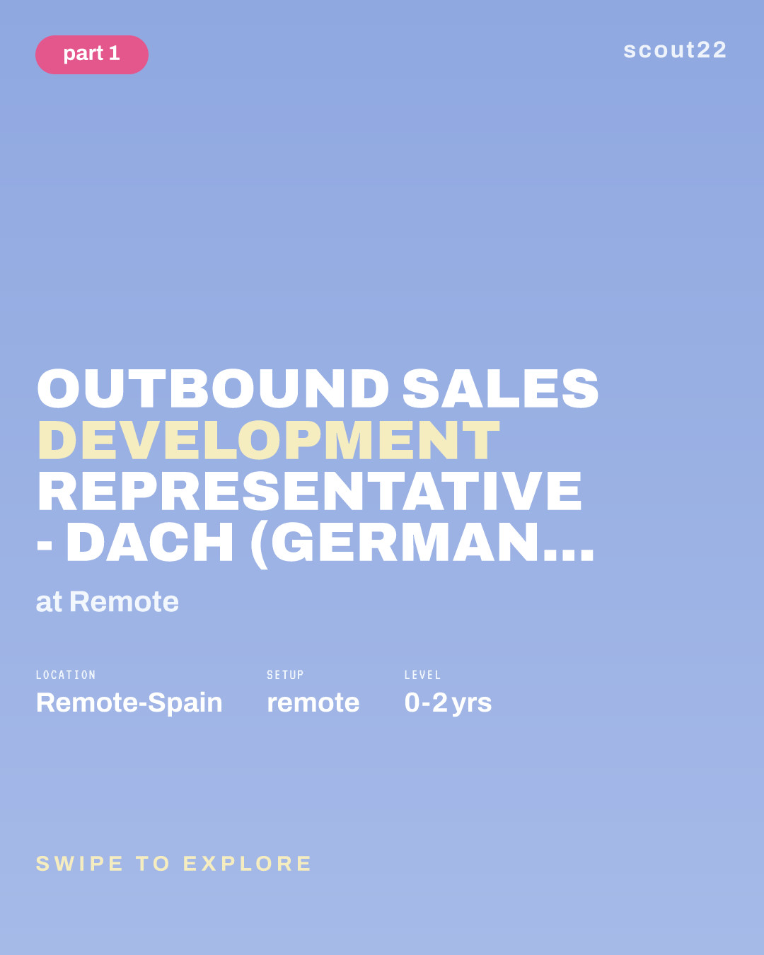 Outbound Sales Development Representative - DACH (German Speaking) at Remote