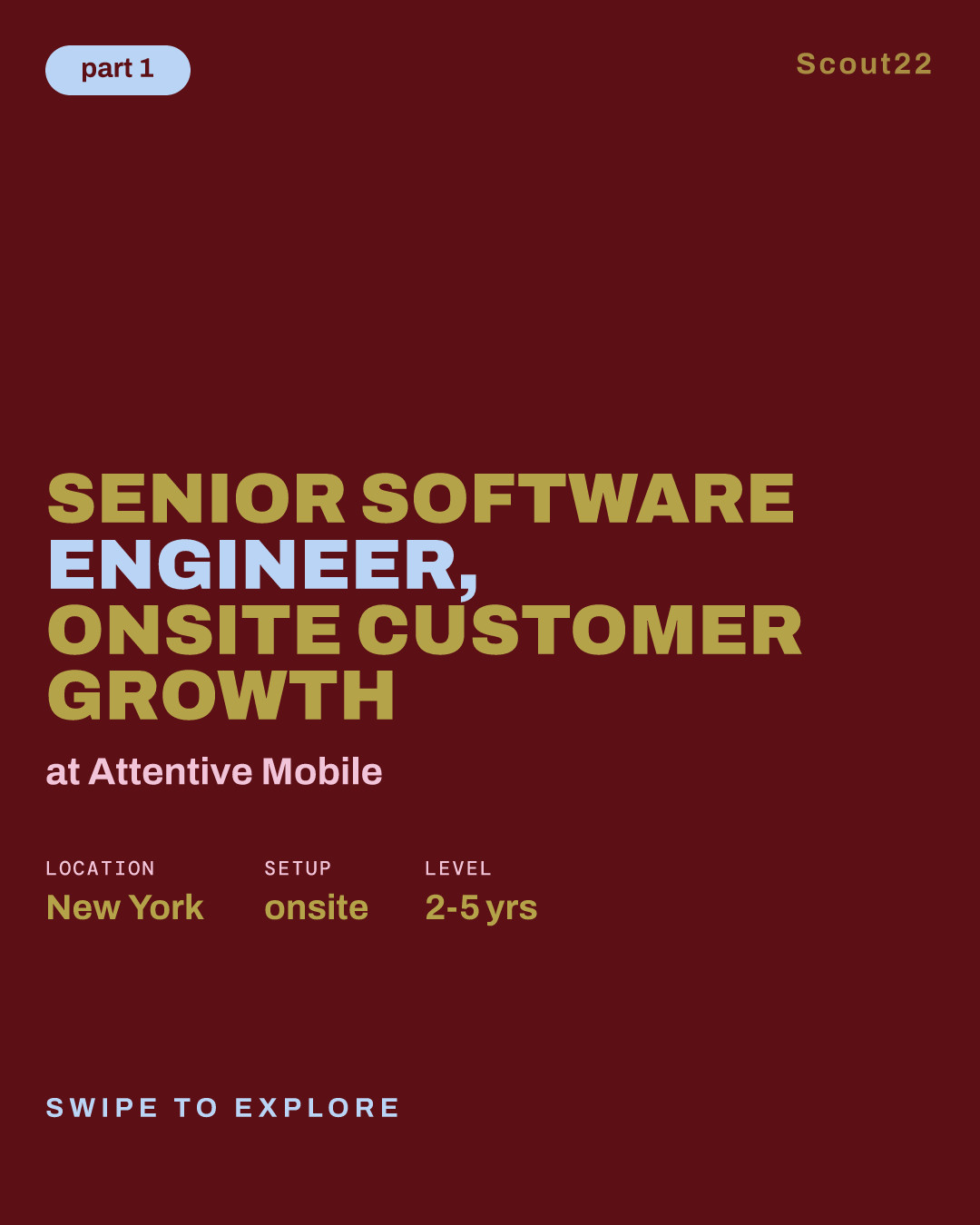 Senior Software Engineer, Onsite Customer Growth at Attentive Mobile