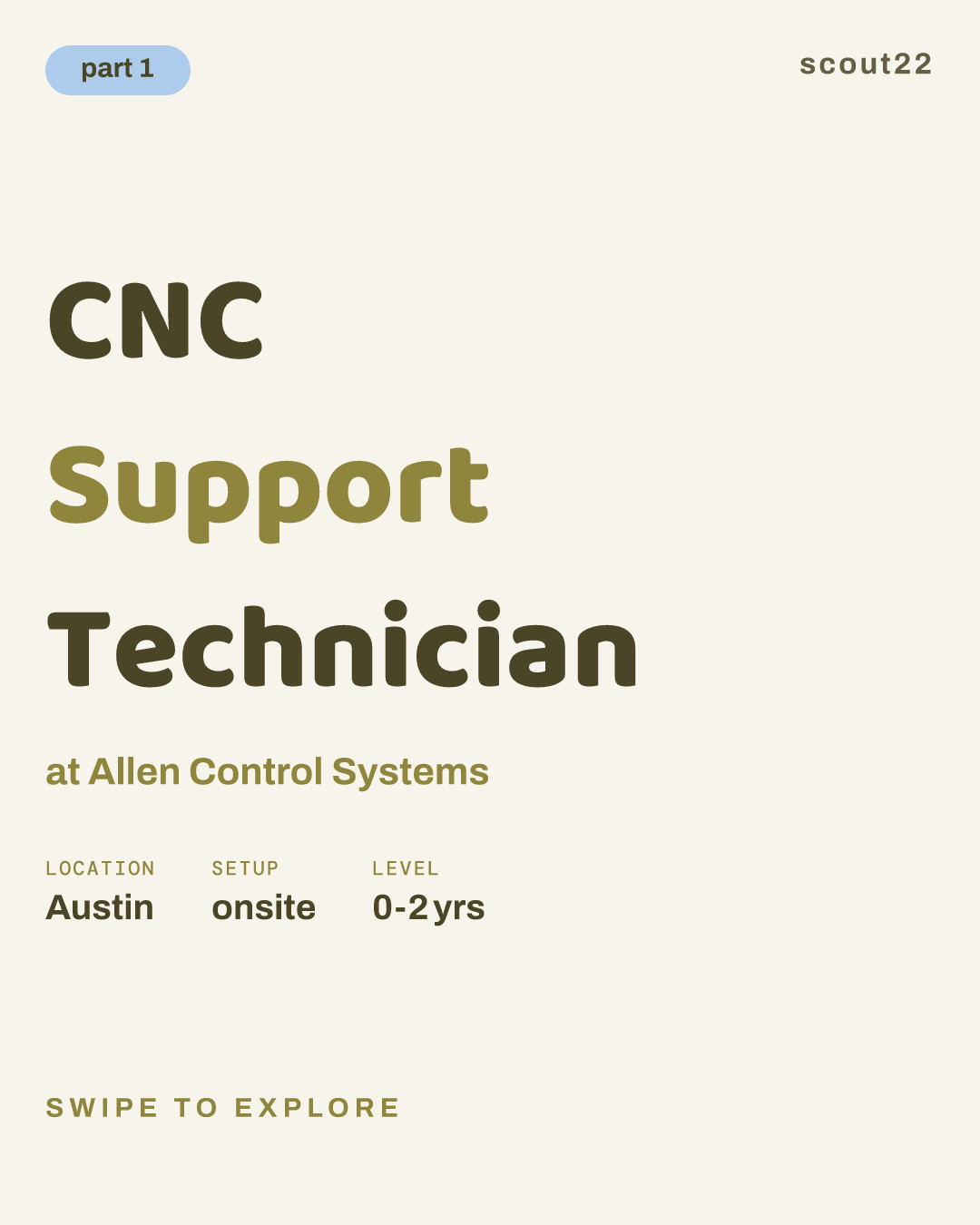 CNC Support Technician at Allen Control Systems