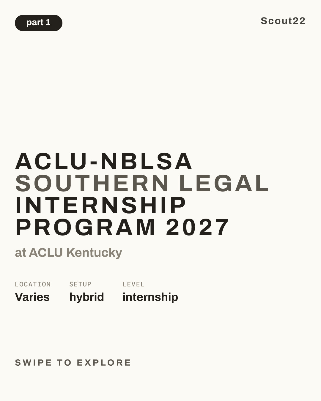 ACLU-NBLSA Southern Legal Internship Program 2027 at ACLU Kentucky