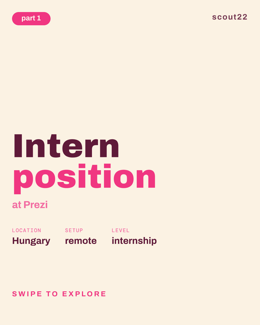 Intern position at Prezi
