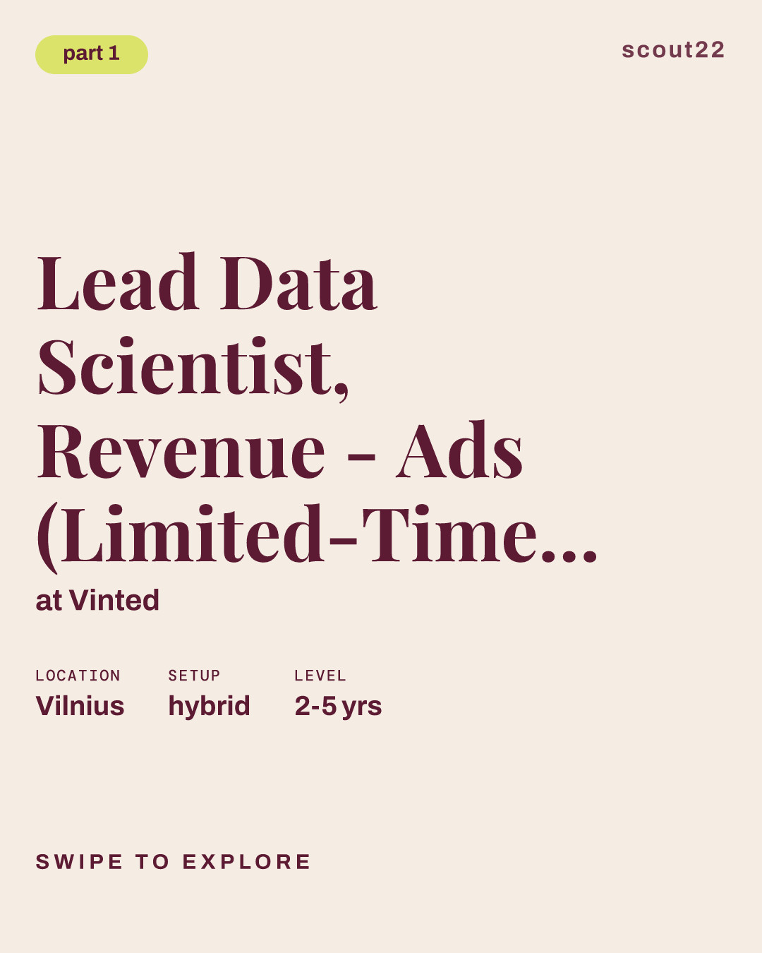 Lead Data Scientist, Revenue - Ads (Limited-Time Relocation Bonus) at Vinted