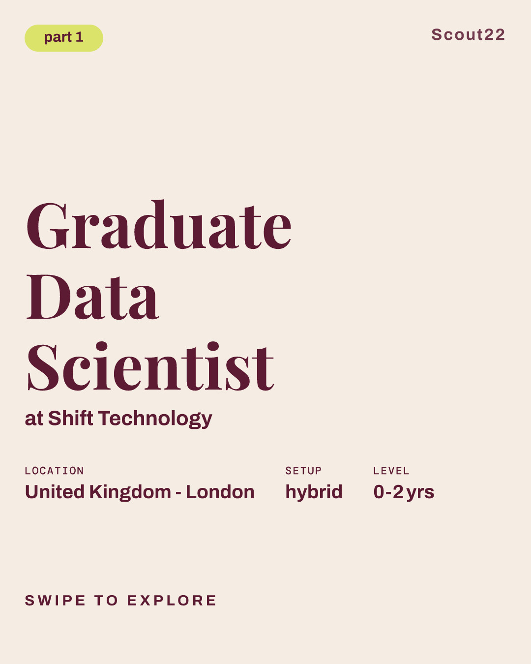Graduate Data Scientist at Shift Technology