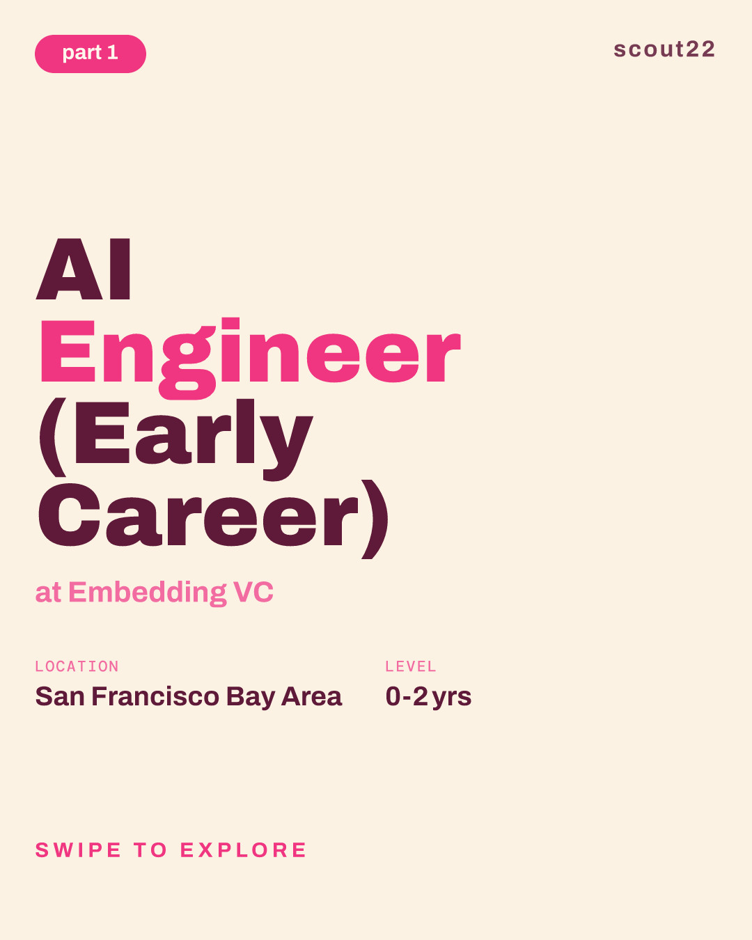 AI Engineer (Early Career) at Embedding VC