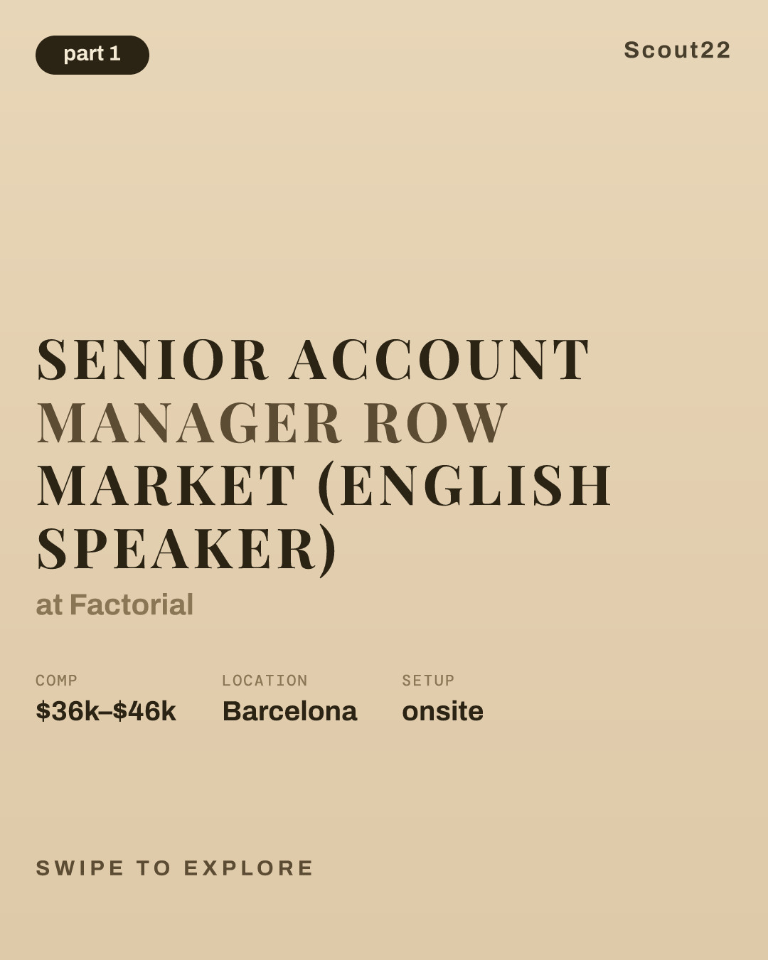 Senior Account Manager RoW Market (English Speaker) at Factorial