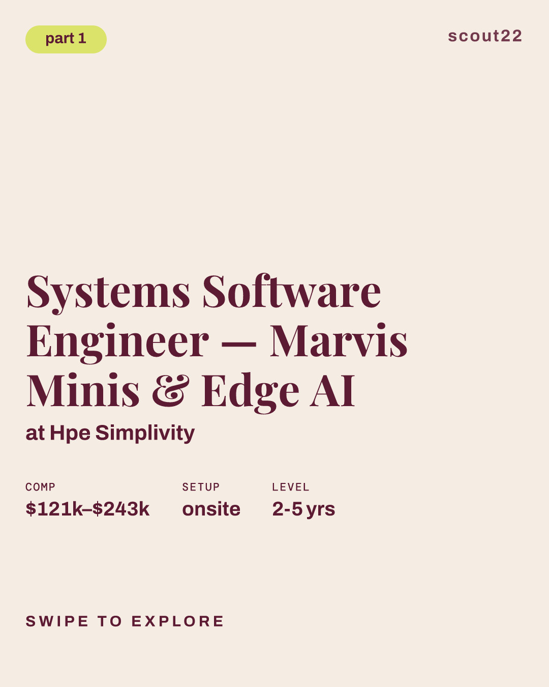 Systems Software Engineer — Marvis Minis & Edge AI at Hpe Simplivity