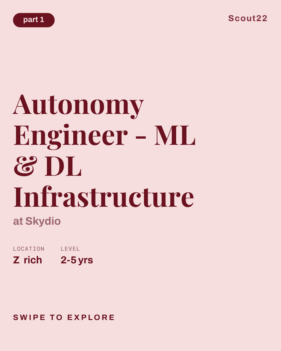 Autonomy Engineer - ML & DL Infrastructure at Skydio