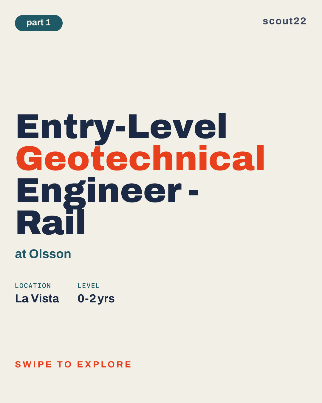 Entry-Level Geotechnical Engineer - Rail at Olsson