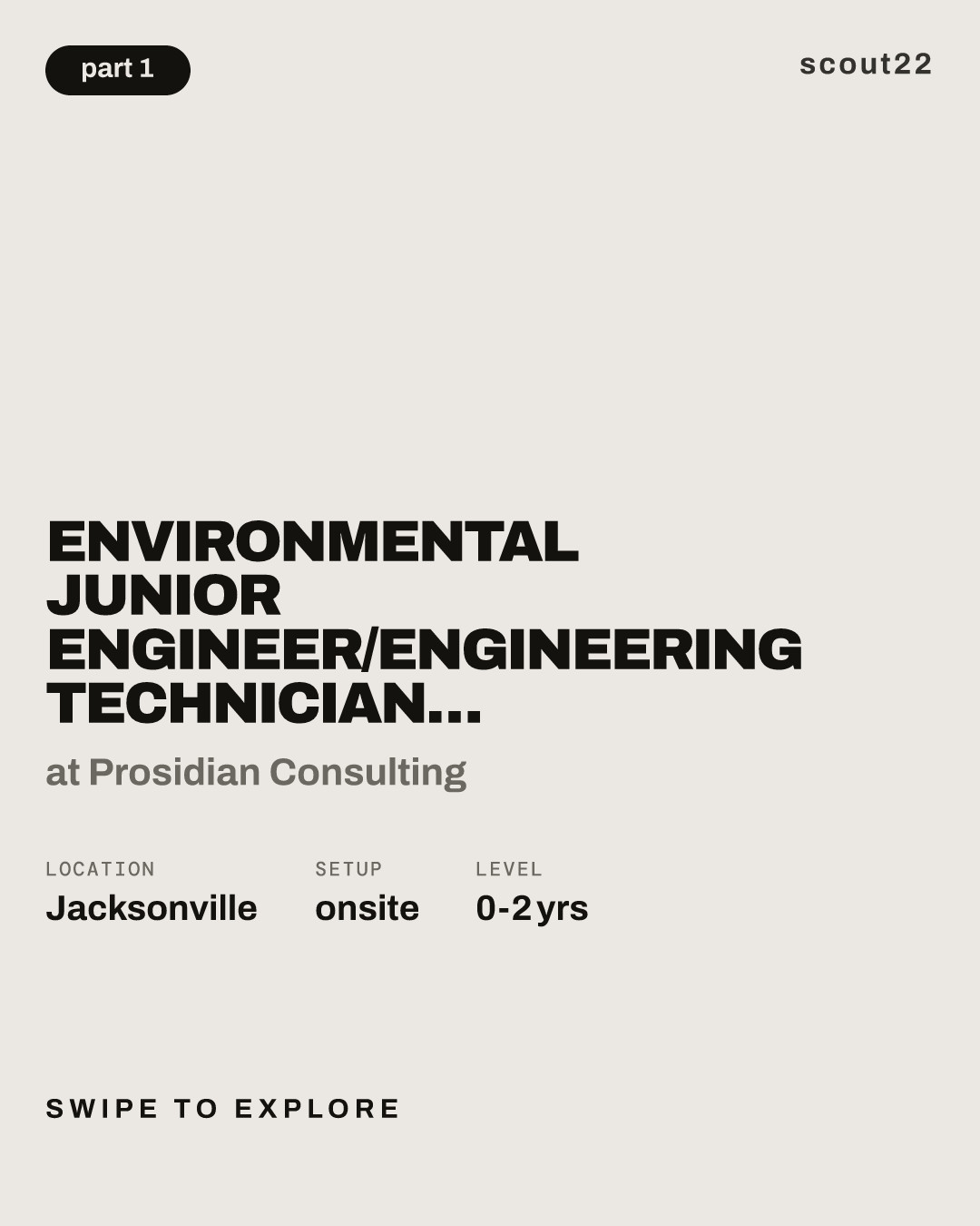 ENVIRONMENTAL JUNIOR ENGINEER/ENGINEERING TECHNICIAN (A010) at Prosidian Consulting