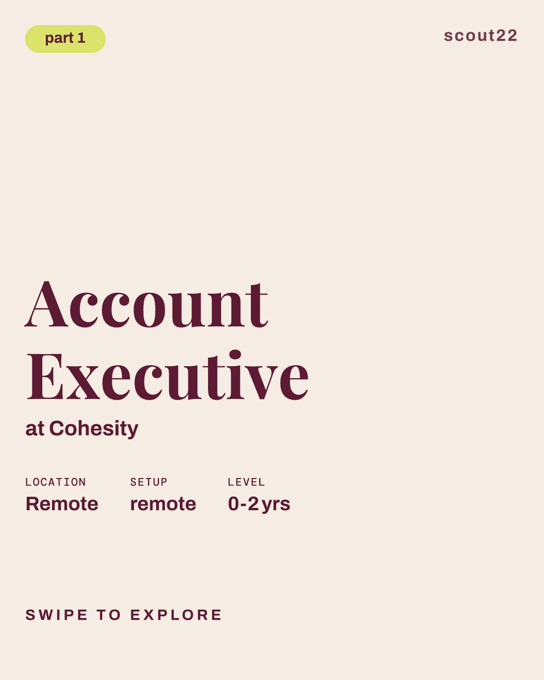 Account Executive at Cohesity