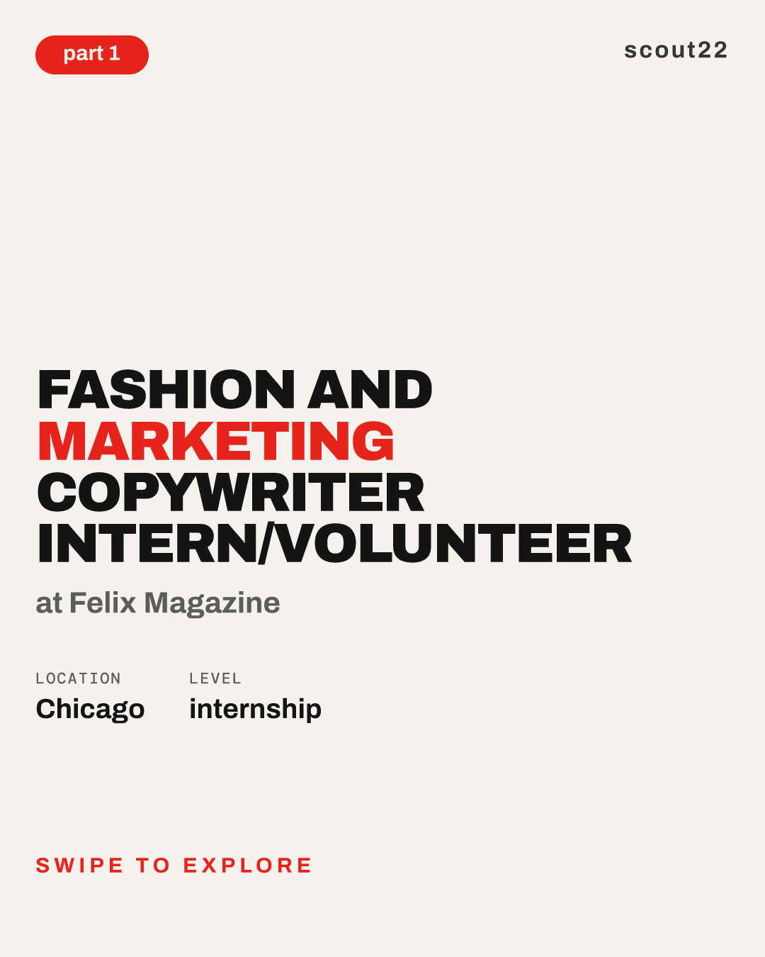 Fashion and Marketing Copywriter Intern/Volunteer at Felix Magazine